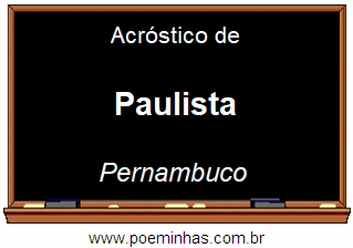 Acróstico da Cidade Paulista