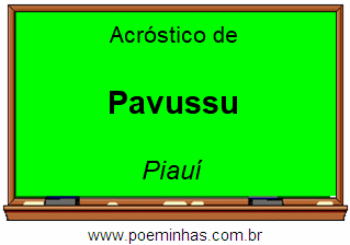 Acróstico da Cidade Pavussu