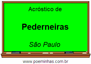 Acróstico da Cidade Pederneiras