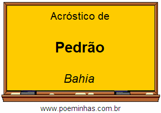 Acróstico da Cidade Pedrão