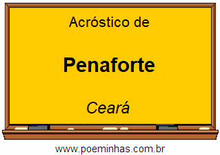 Acróstico da Cidade Penaforte