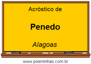 Acróstico da Cidade Penedo