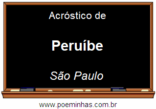 Acróstico da Cidade Peruíbe