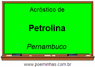 Acróstico da Cidade Petrolina