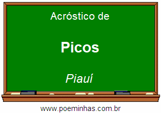 Acróstico da Cidade Picos