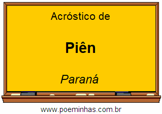 Acróstico da Cidade Piên