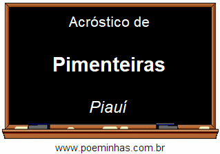 Acróstico da Cidade Pimenteiras