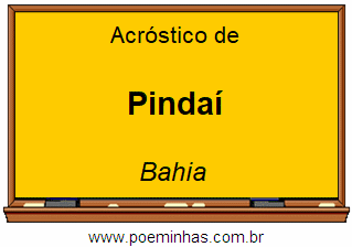 Acróstico da Cidade Pindaí