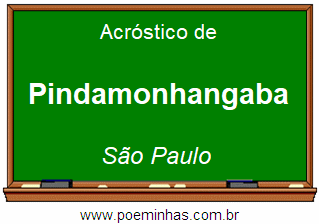 Acróstico da Cidade Pindamonhangaba