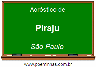 Acróstico da Cidade Piraju