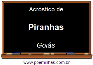 Acróstico da Cidade Piranhas