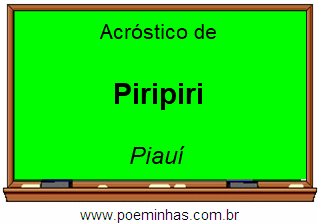 Acróstico da Cidade Piripiri