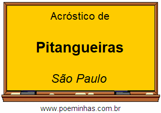 Acróstico da Cidade Pitangueiras