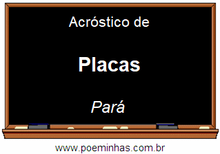 Acróstico da Cidade Placas