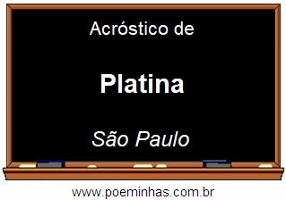 Acróstico da Cidade Platina