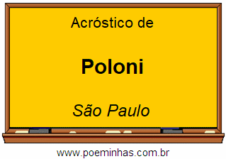 Acróstico da Cidade Poloni