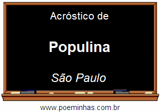 Acróstico da Cidade Populina