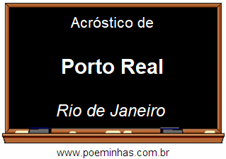 Acróstico da Cidade Porto Real