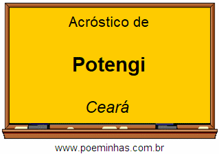 Acróstico da Cidade Potengi