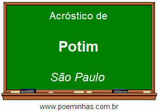 Acróstico da Cidade Potim