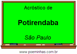 Acróstico da Cidade Potirendaba