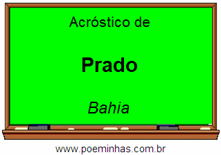 Acróstico da Cidade Prado