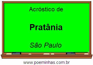 Acróstico da Cidade Pratânia