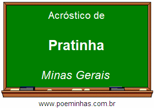 Acróstico da Cidade Pratinha