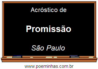 Acróstico da Cidade Promissão