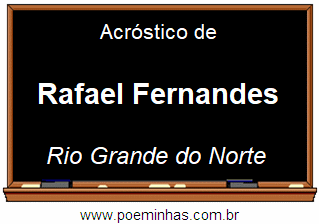 Acróstico da Cidade Rafael Fernandes