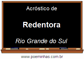 Acróstico da Cidade Redentora