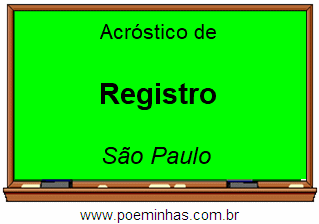 Acróstico da Cidade Registro