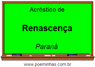 Acróstico da Cidade Renascença