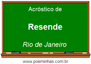 Acróstico da Cidade Resende