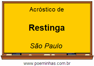 Acróstico da Cidade Restinga