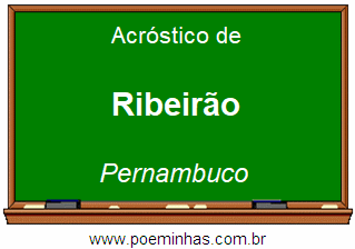 Acróstico da Cidade Ribeirão