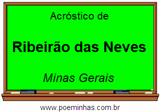 Acróstico da Cidade Ribeirão das Neves