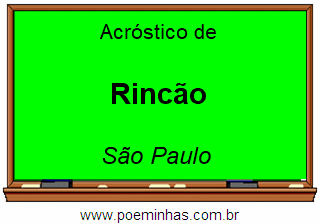 Acróstico da Cidade Rincão