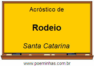 Acróstico da Cidade Rodeio