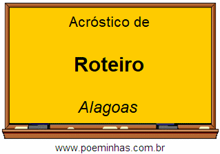 Acróstico da Cidade Roteiro