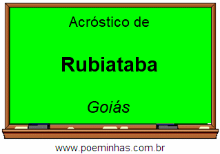 Acróstico da Cidade Rubiataba