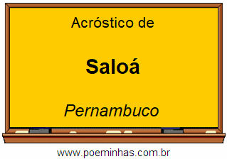 Acróstico da Cidade Saloá