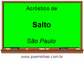 Acróstico da Cidade Salto