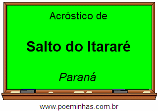 Acróstico da Cidade Salto do Itararé