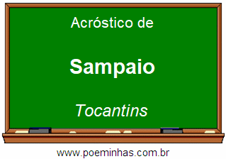 Acróstico da Cidade Sampaio