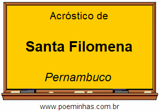 santa filomena poem