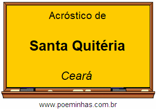 Acróstico da Cidade Santa Quitéria