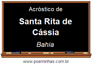Acróstico da Cidade Santa Rita de Cássia