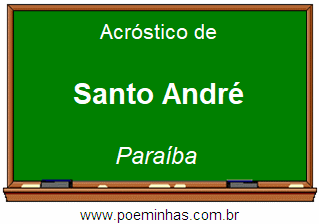 Acróstico da Cidade Santo André