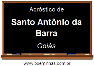 Acróstico da Cidade Santo Antônio da Barra